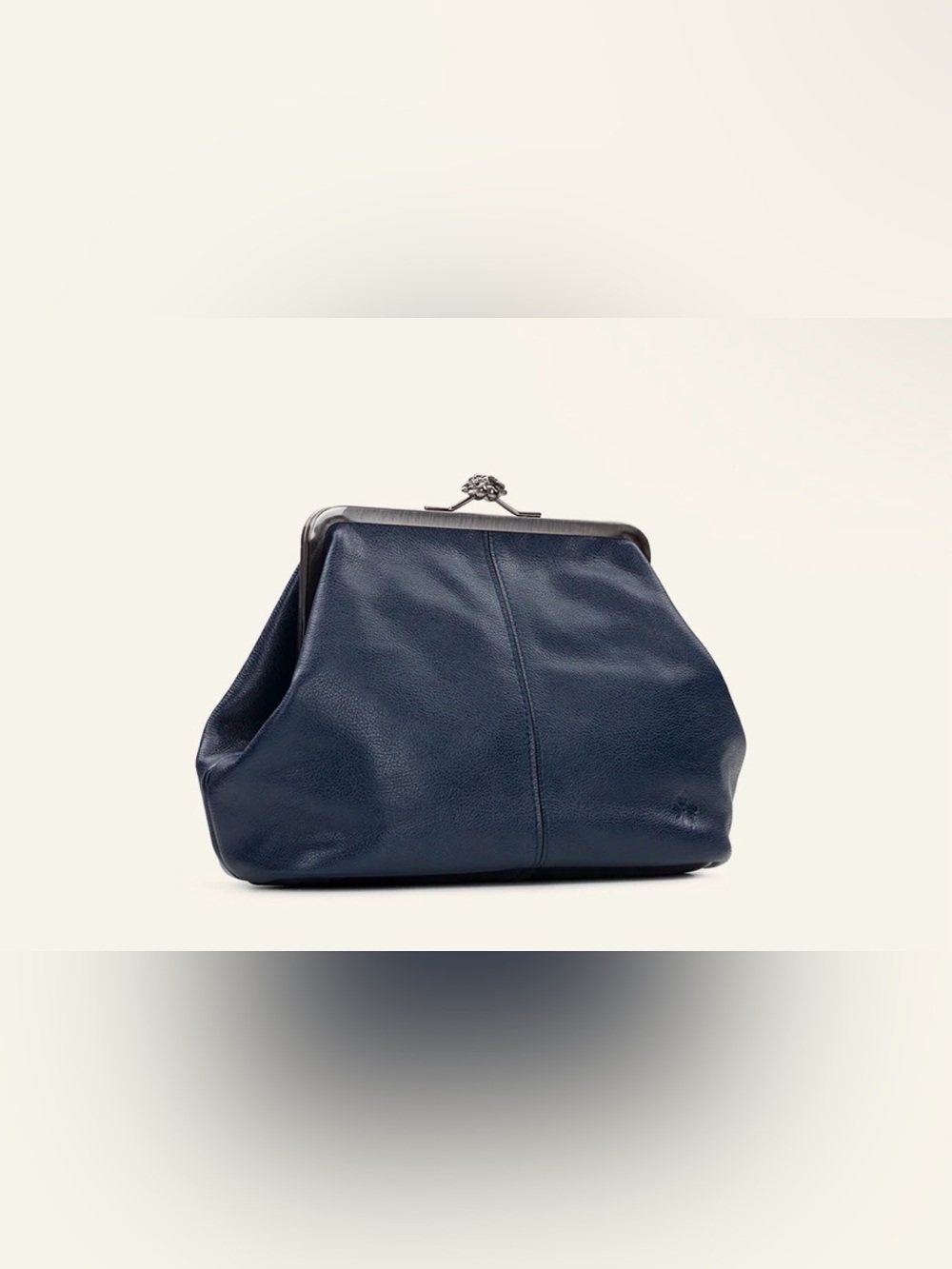 Patricia Nash Sofia Frame C/B. Rugged Natural Grain Leather. Denim Blue. - Picture 8 of 17